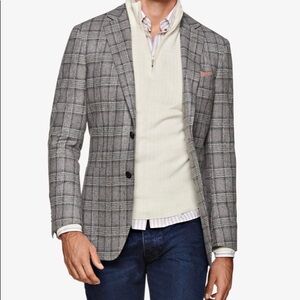 SuitSupply E. Thomas Havana Grey Checked Jacket